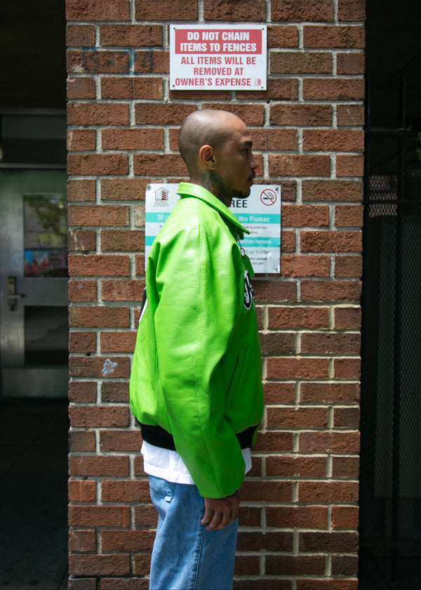 FLY GEENIUS X VANSON | BOMBER JACKET | KAWASAKI - GREEN