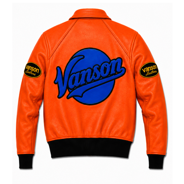 FLY GEENIUS X VANSON | BOMBER JACKET | NEW YORK - KNICKS ORANGE