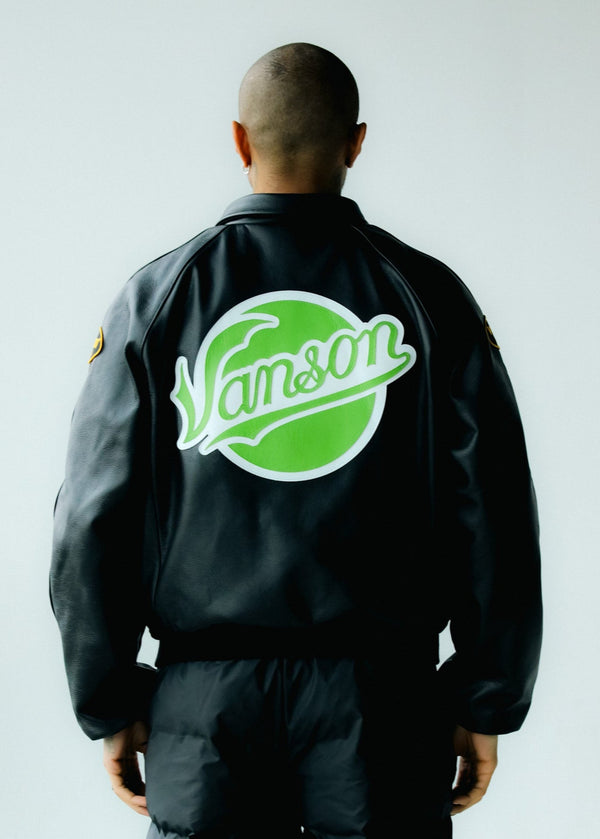 FLY GEENIUS X VANSON | BOMBER JACKET | QUEENS - BLACK