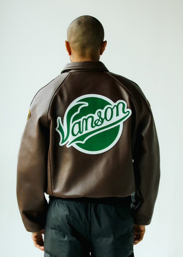 FLY GEENIUS X VANSON | BOMBER JACKET | BRONX - BROWN