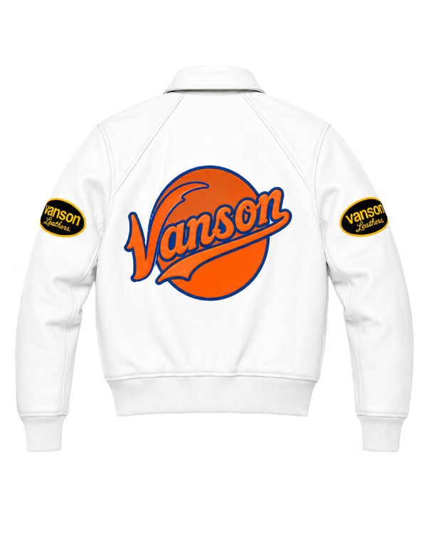 FLY GEENIUS X VANSON | BOMBER JACKET | NEW YORK - KNICKS WHITE
