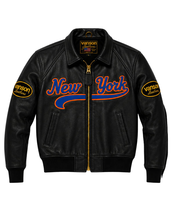 FLY GEENIUS X VANSON | BOMBER JACKET | NEW YORK - KNICKS BLACK