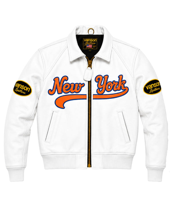 FLY GEENIUS X VANSON | BOMBER JACKET | NEW YORK - KNICKS WHITE