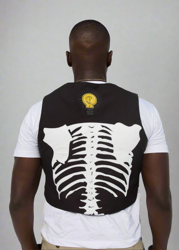 FLY GEENIUS x VANSON LEATHERS SKELETON VEST – BLACK | PRODUCTION: 4–12 WEEKS