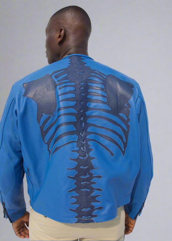 SKELETON BONES LEATHER JACKET | 4-12 WEEKS PRODUCTION