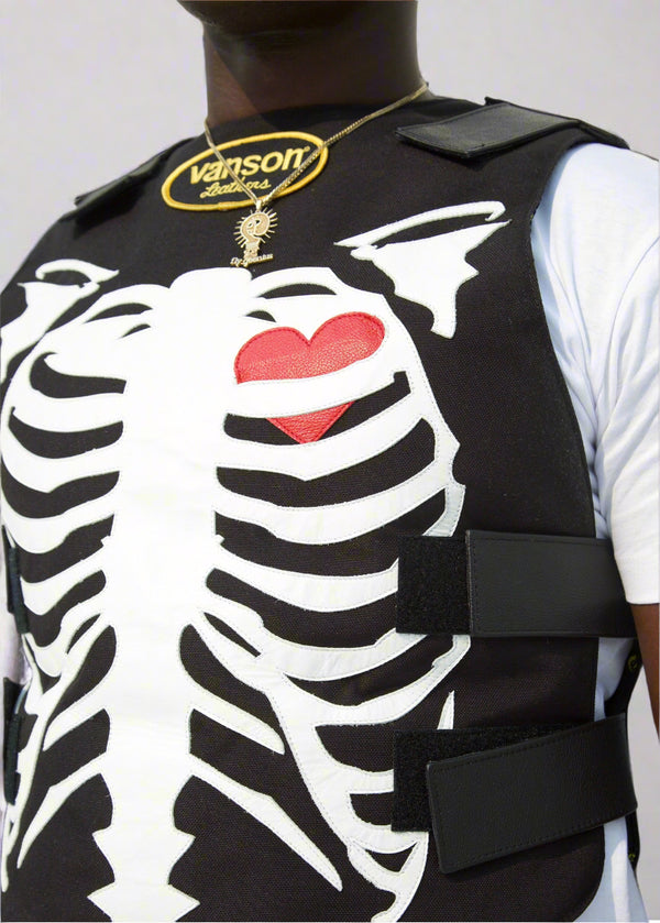 FLY GEENIUS x VANSON LEATHERS SKELETON VEST – BLACK | PRODUCTION: 4–12 WEEKS