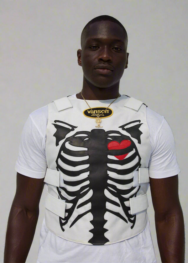 FLY GEENIUS x VANSON LEATHERS SKELETON VEST – BLACK | PRODUCTION: 4–12 WEEKS