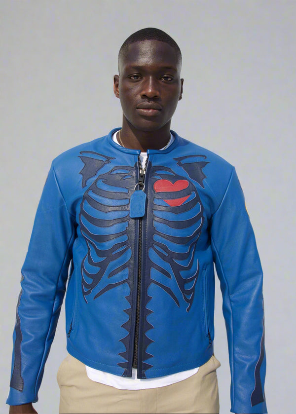 SKELETON BONES LEATHER JACKET | 4-12 WEEKS PRODUCTION